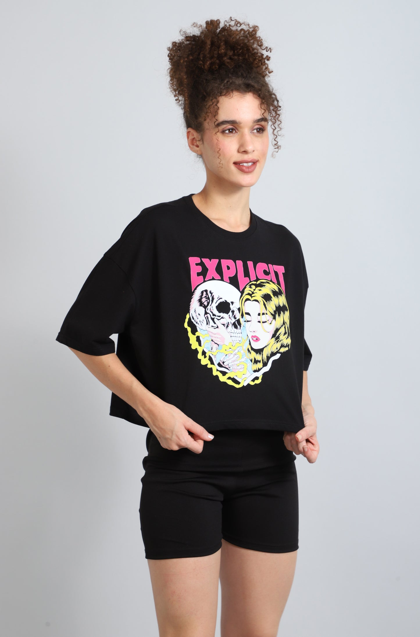 explicit black tshirt for women