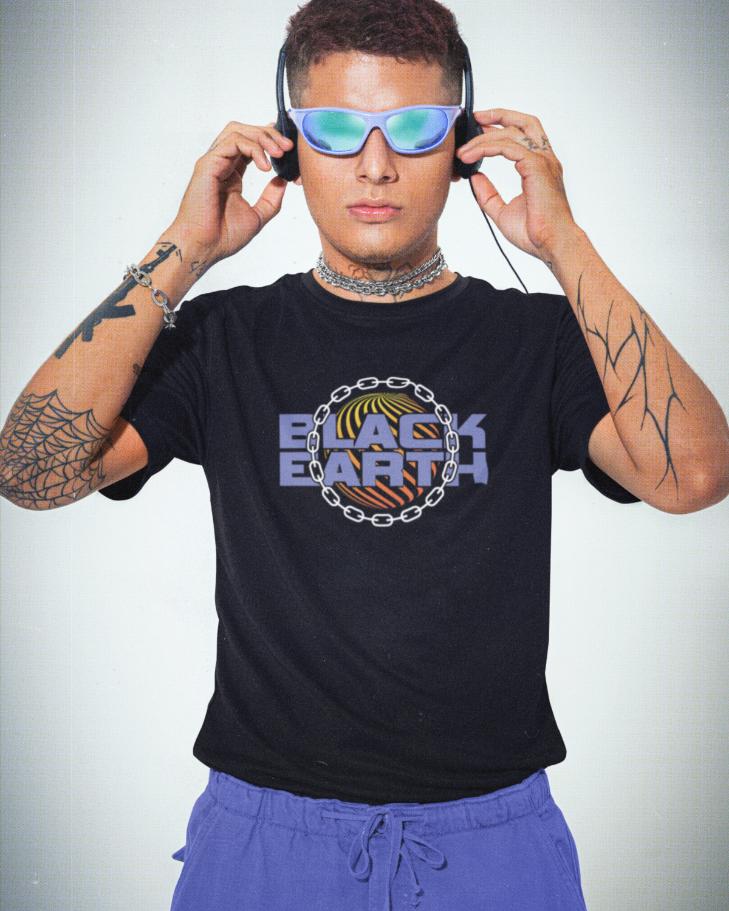 Black Earth Regular Fit T-shirt for Men