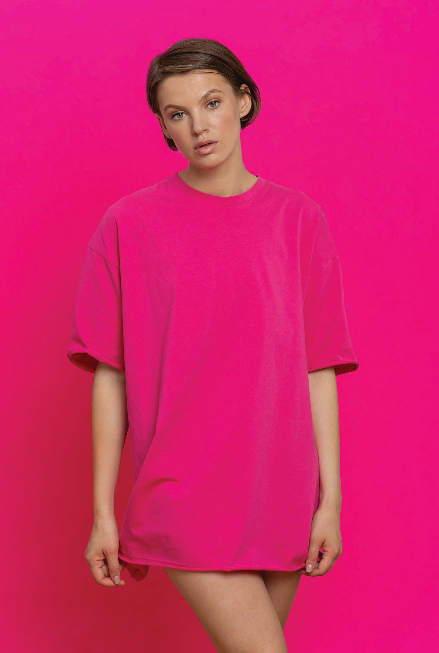 Pink Oversized T-shirt For Women