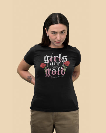 Girls are Gold Regular Fit T-shirt for Women