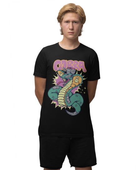 Cobra Relaxed Fit T-shirt for Men. Black