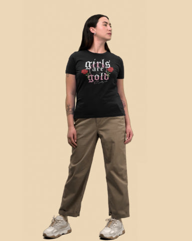 Girls are Gold Regular Fit T-shirt for Women