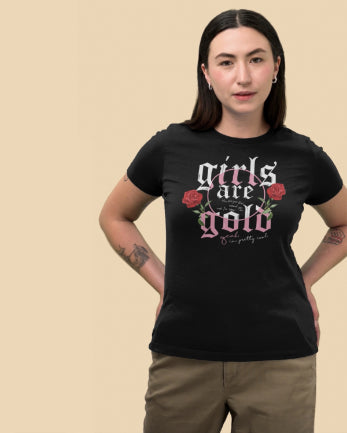 Girls are Gold Regular Fit T-shirt for Women