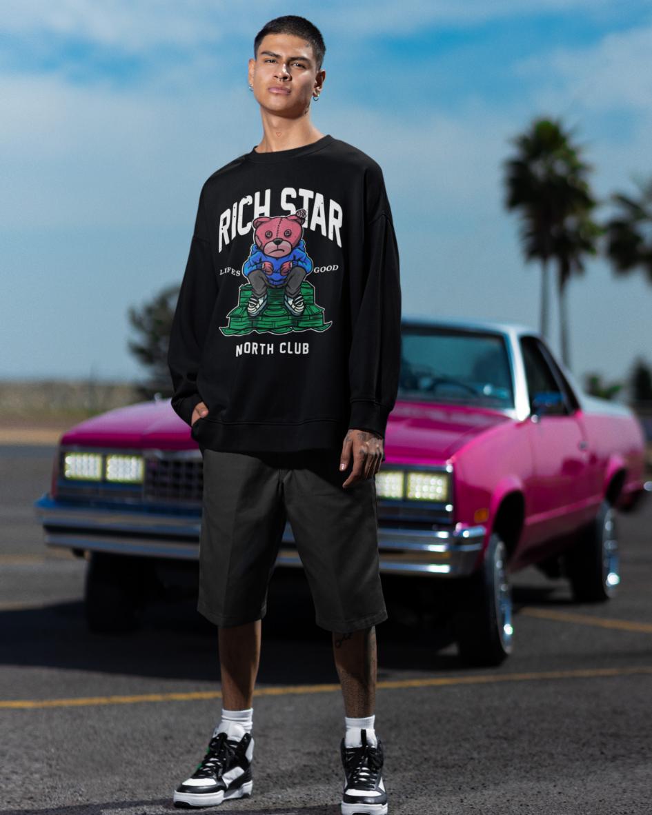 Men's Rich star Drop shoulder Oversized Sweatshirt