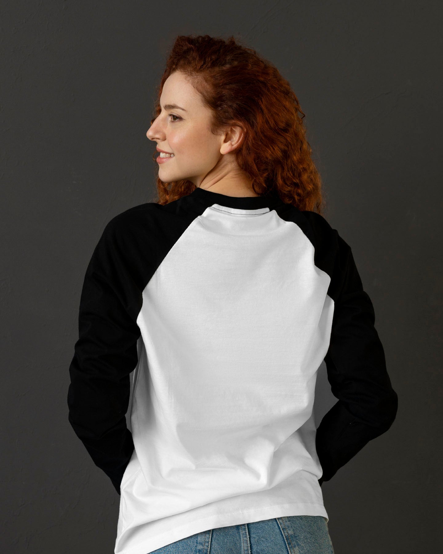 black & White raglan tshirt for women