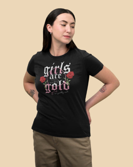 Girls are Gold Regular Fit T-shirt for Women