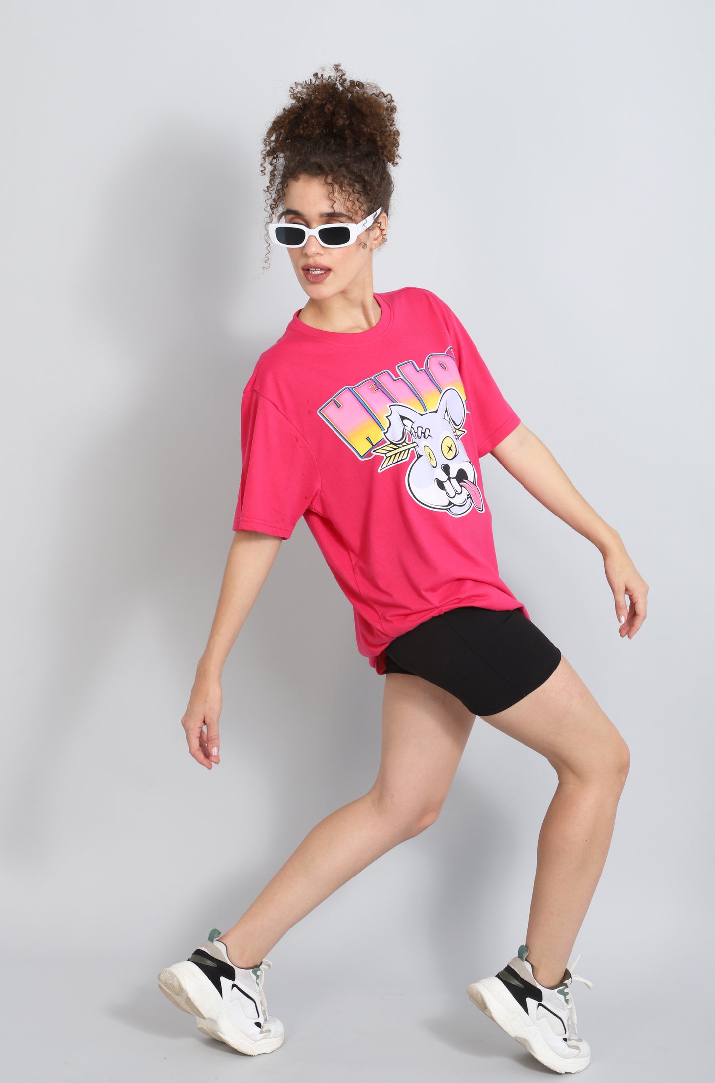 Hello Bunny Boyfriend T-shirt For Women