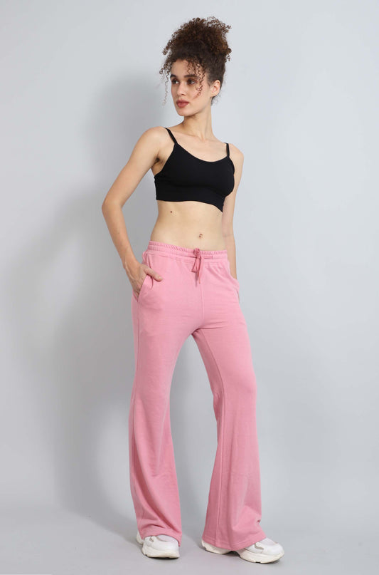 Flared Bootcut Pink trousers for Women