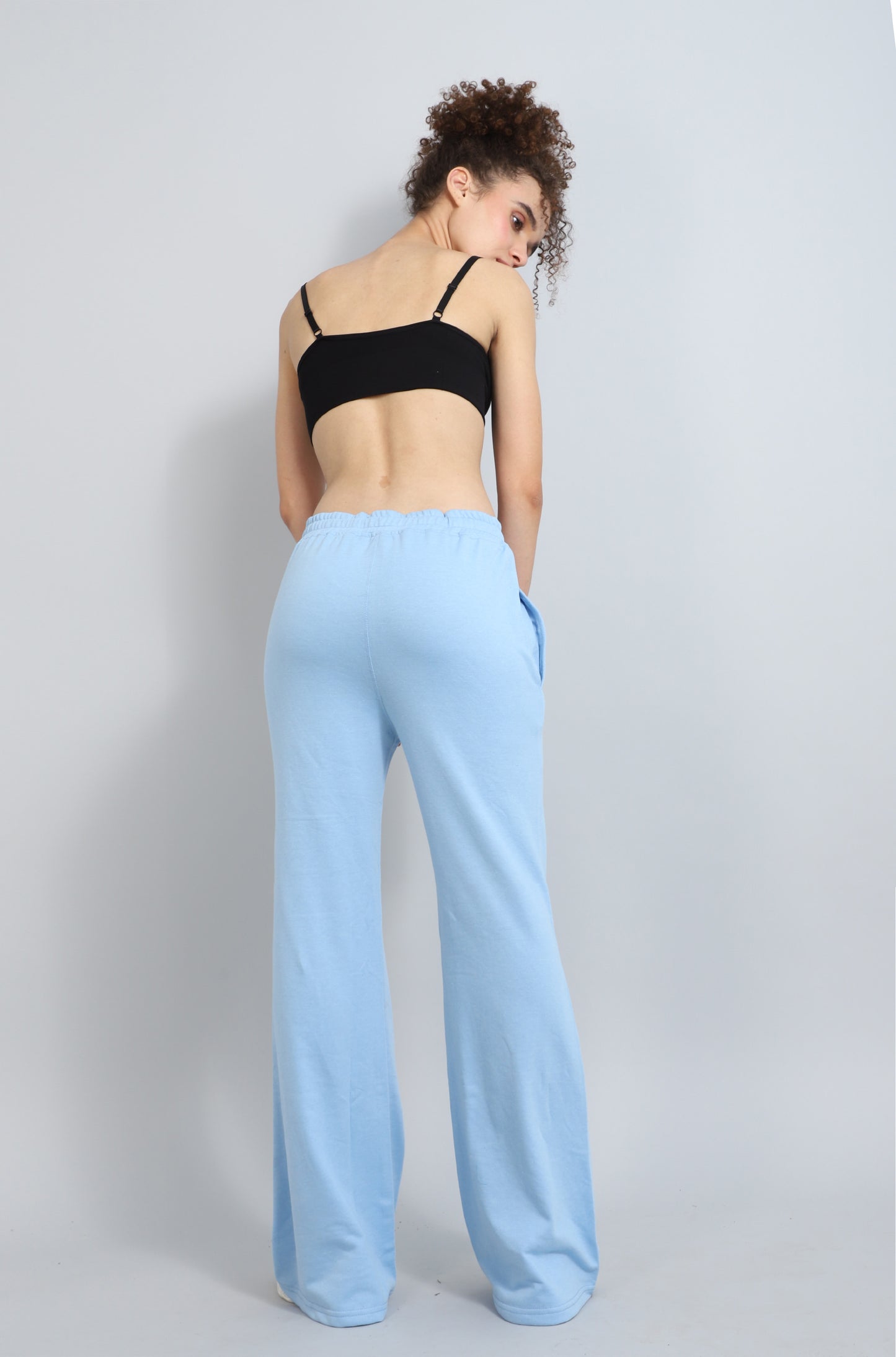 Flared Bootcut Sky Blue trousers for Women
