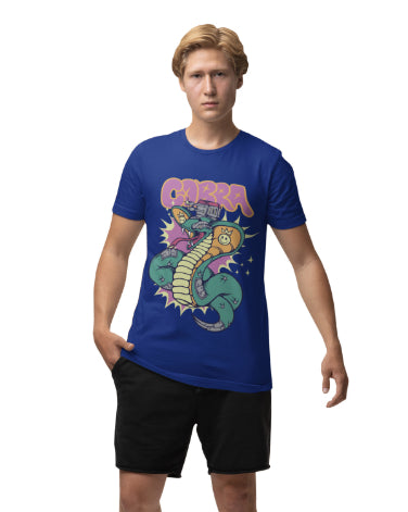 Cobra Relaxed Fit T-shirt for Men, Royal Blue