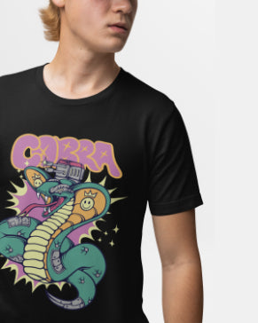 Cobra Relaxed Fit T-shirt for Men. Black