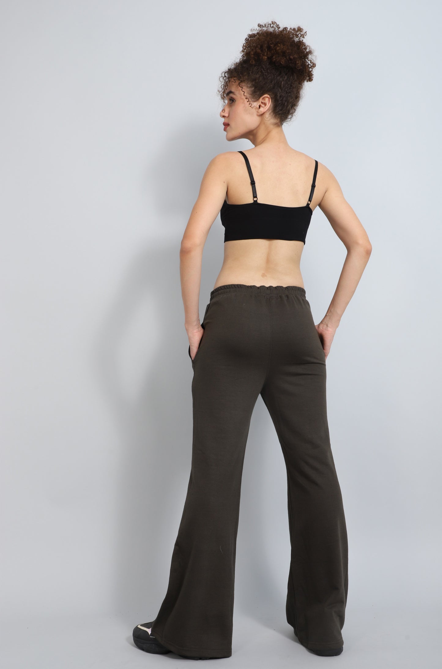 Flared Bootcut Olive trousers for Women