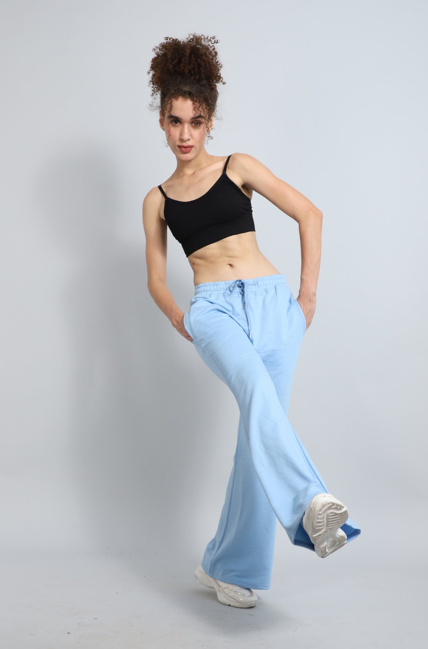 Flared Bootcut Sky Blue trousers for Women