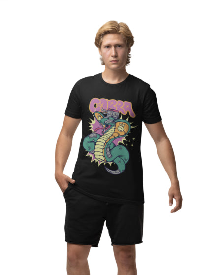 Cobra Relaxed Fit T-shirt for Men. Black