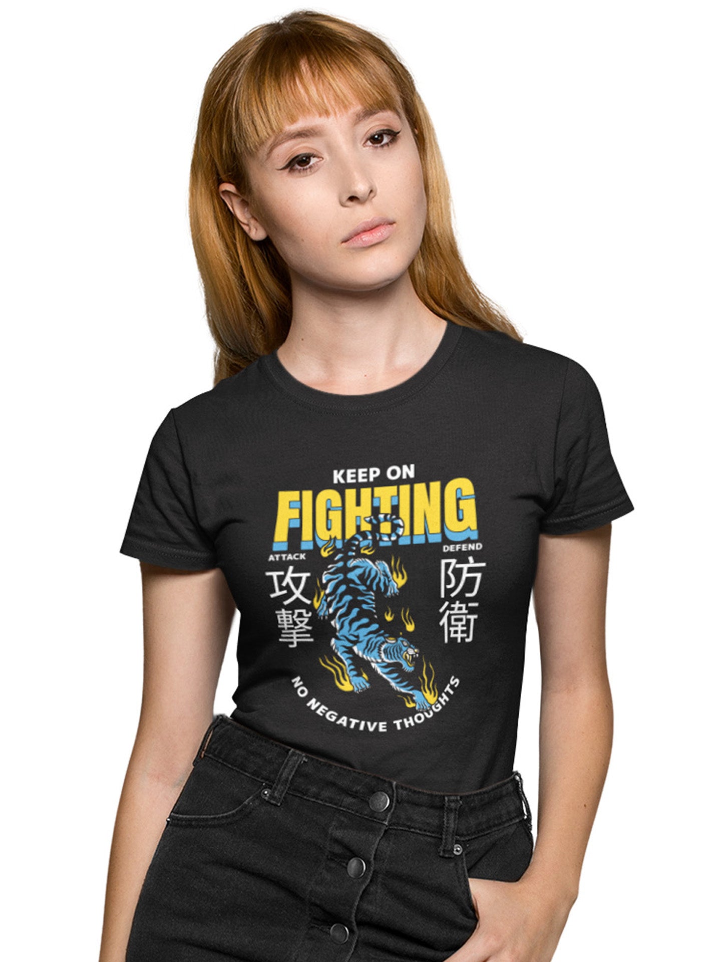 Keep on Fighting Regular Fit T-shirt for Women