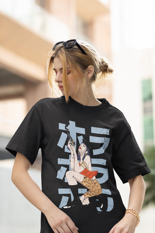 Korean Gun Oversized T-shirt For Women