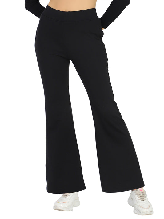 Flared Bootcut Black trousers for Women